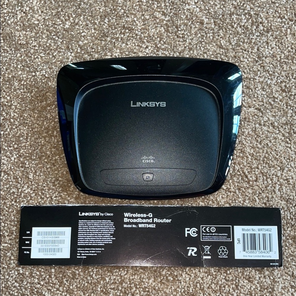 Linksys Black Wireless Router with Accessories